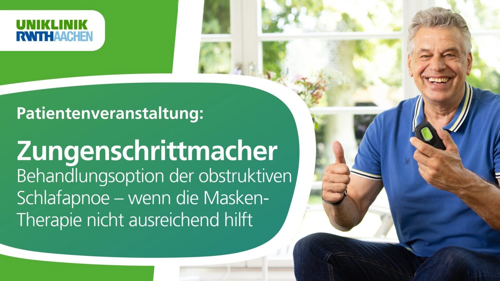 „Der Zungenschrittmacher“. Patientenveranstaltung an der Uniklinik RWTH Aachen.