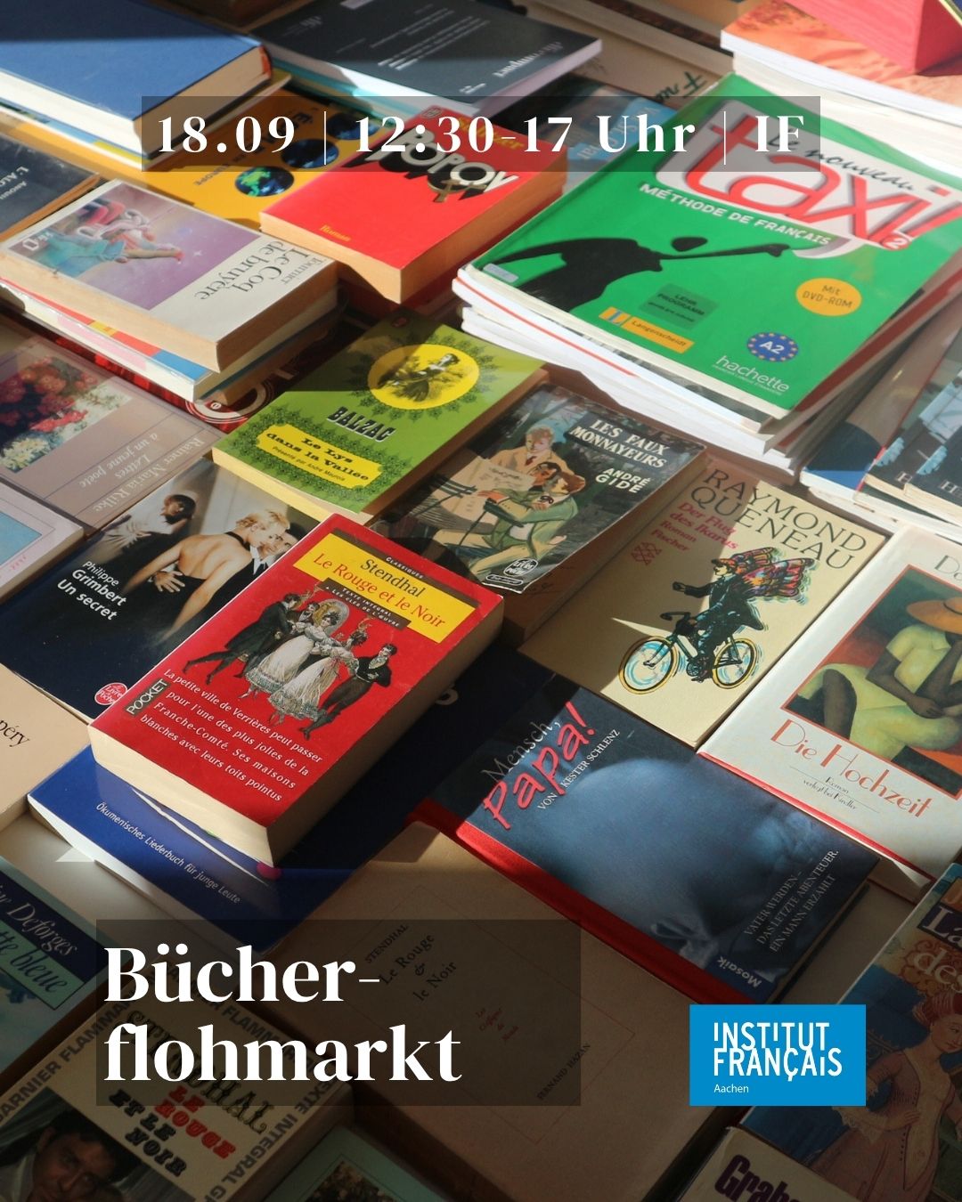 Bücherflohmarkt.
