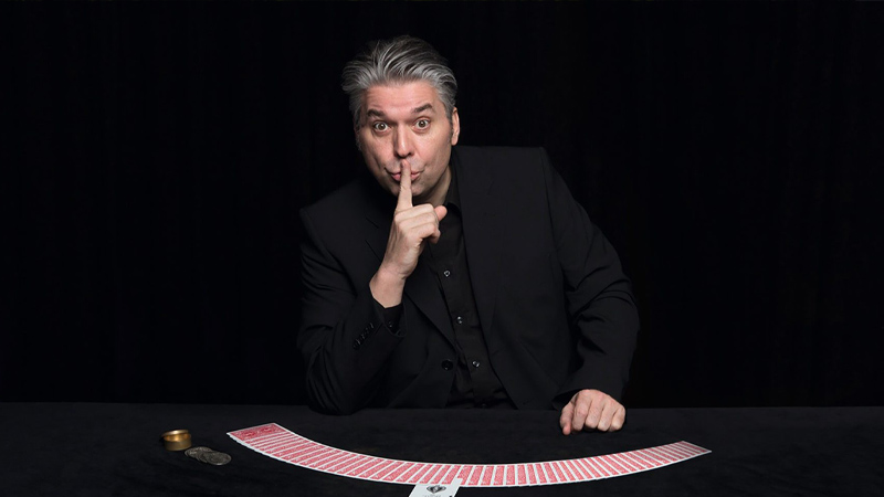 „Nicht blinzeln – Close-up-Zaubershow“.