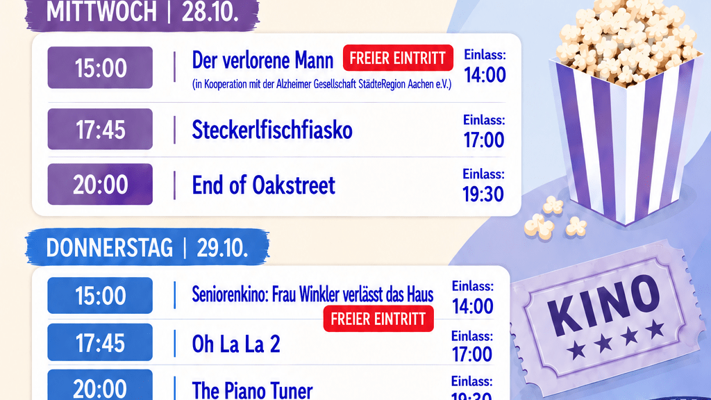 Stolberger Kinotage in der Stadthalle. „Der verlorene Mann“. Auftaktfilm.
